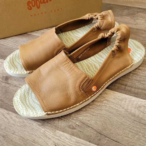 Softinos Tee Slingback Sandals Tan open toe sandls - Picture 4 of 10